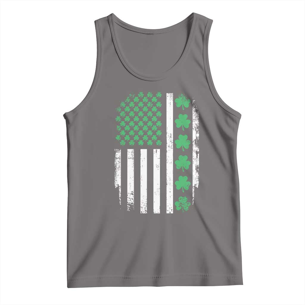 American Shamrock Flag Tank Top Lucky St Patricks Day