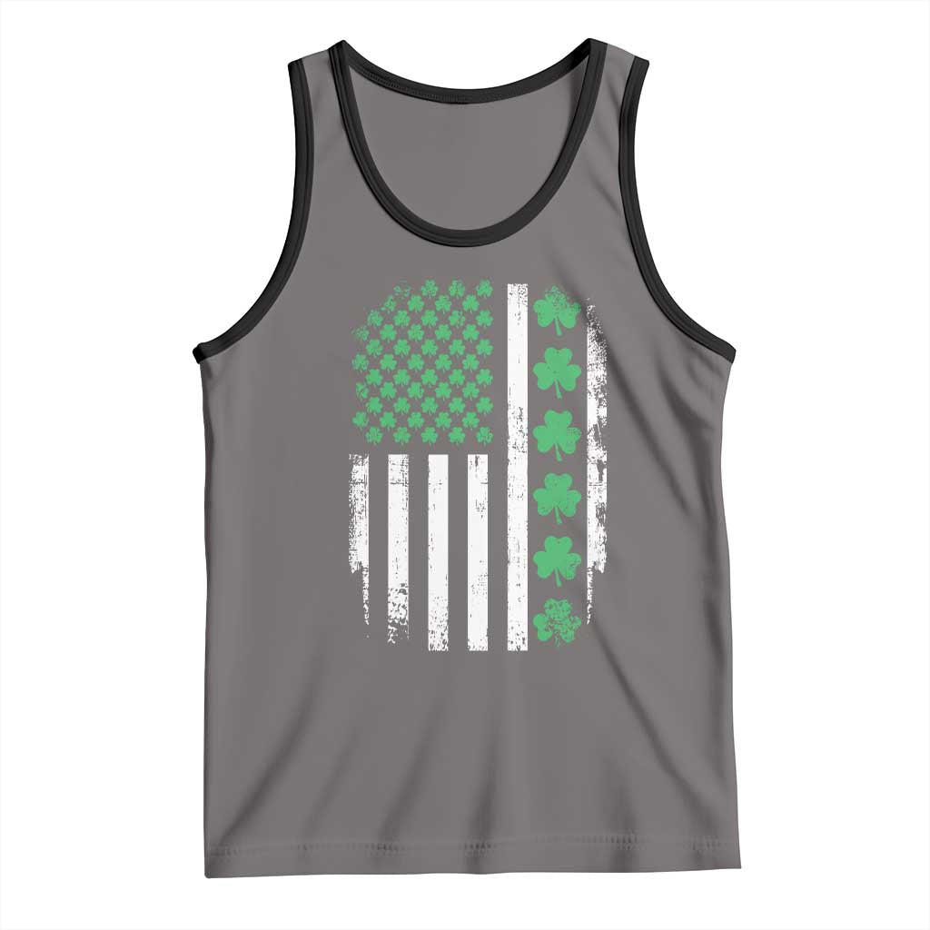 American Shamrock Flag Tank Top Lucky St Patricks Day