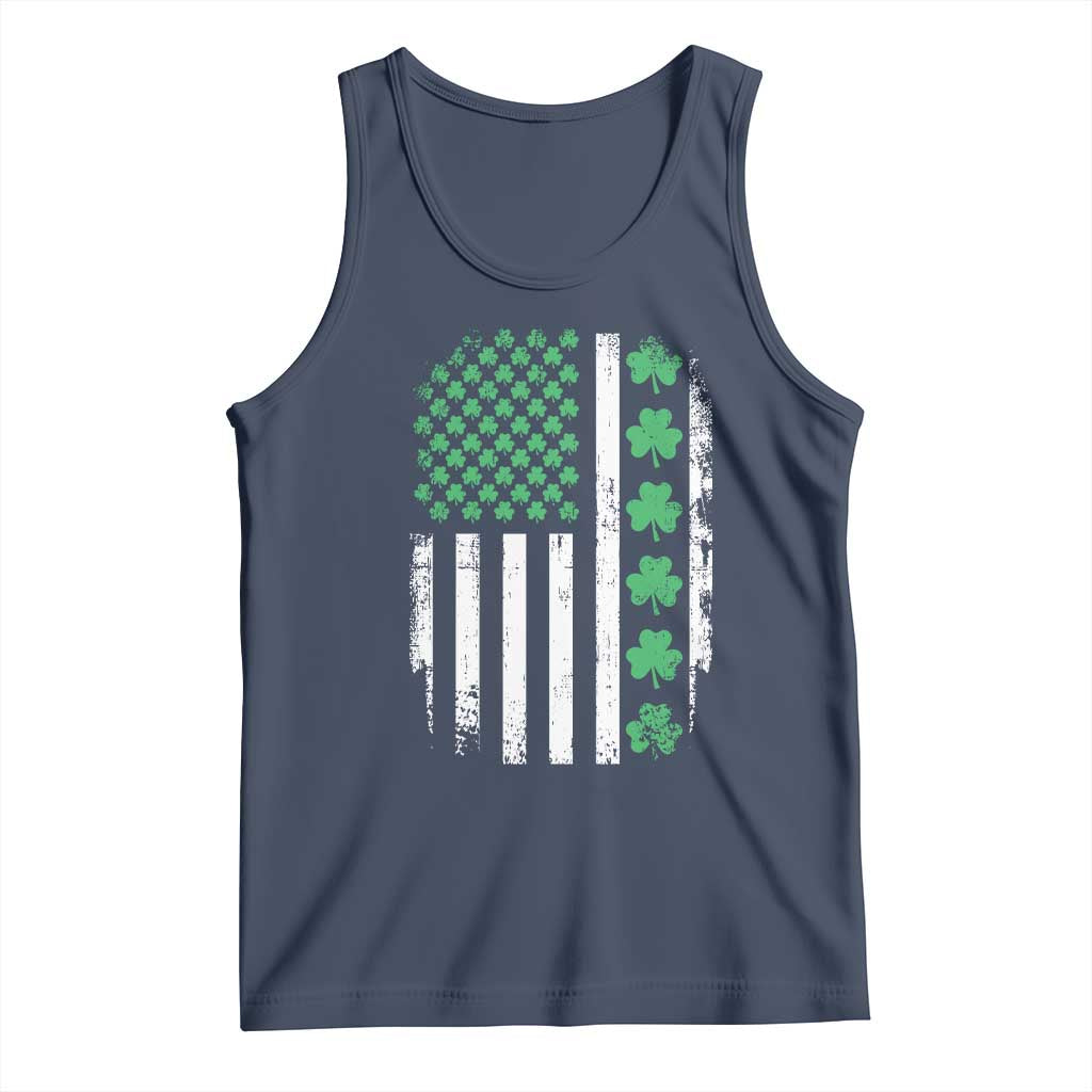American Shamrock Flag Tank Top Lucky St Patricks Day