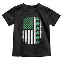 American Shamrock Flag Toddler T Shirt Lucky St Patricks Day
