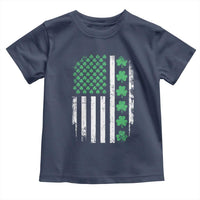 American Shamrock Flag Toddler T Shirt Lucky St Patricks Day