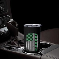 American Shamrock Flag Tumbler Cup Lucky St Patricks Day