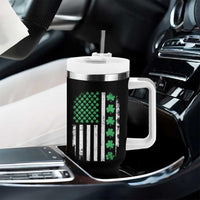 American Shamrock Flag Tumbler With Handle Lucky St Patricks Day