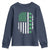 American Shamrock Flag Youth Sweatshirt Lucky St Patricks Day