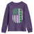 American Shamrock Flag Youth Sweatshirt Lucky St Patricks Day