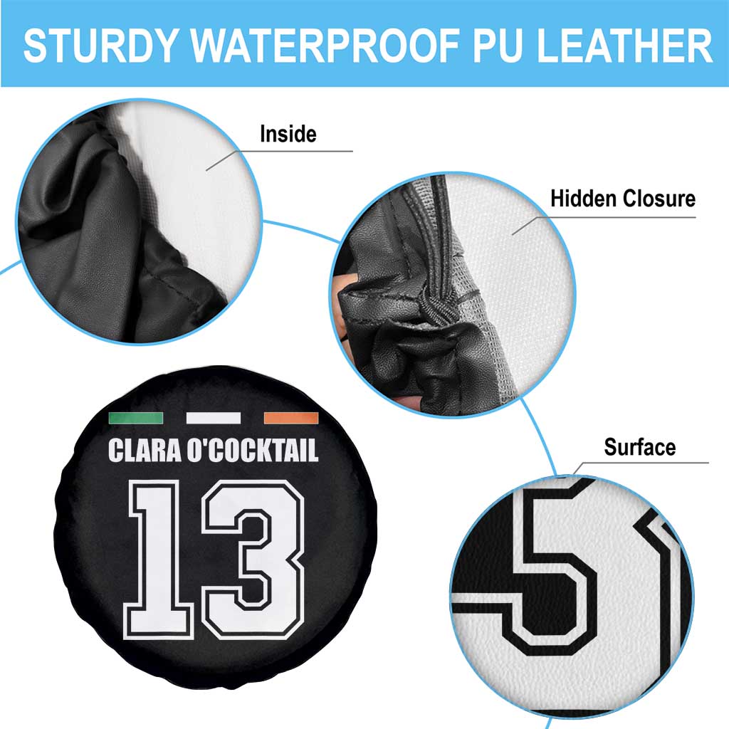 Funny Clara O'cocktail 13 Spare Tire Cover Irish Name Ireland Party St. Patricks Day Drinking Pub