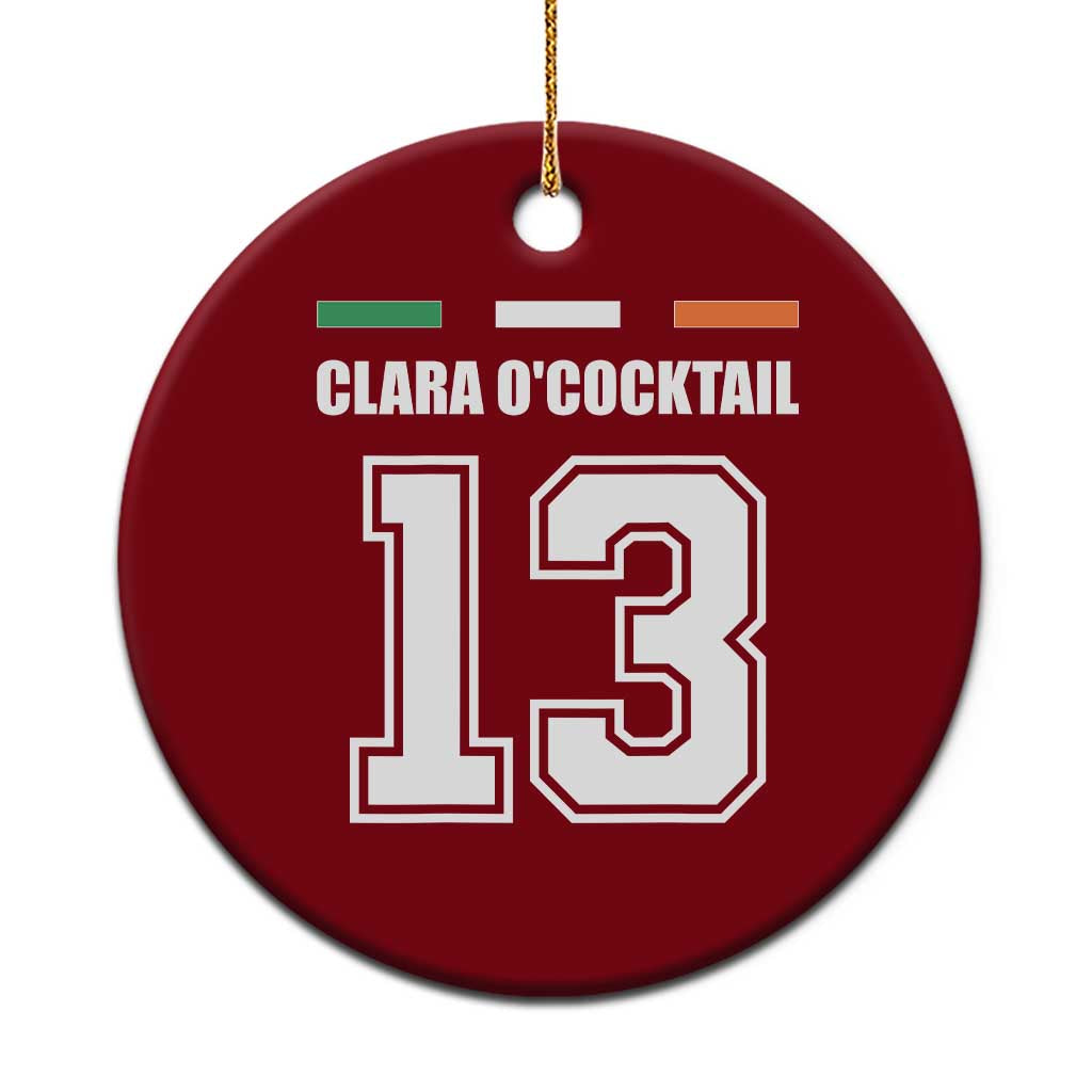 Funny Clara O'cocktail 13 Ceramic Ornament Irish Name Ireland Party St. Patricks Day Drinking Pub - Wonder Print Shop