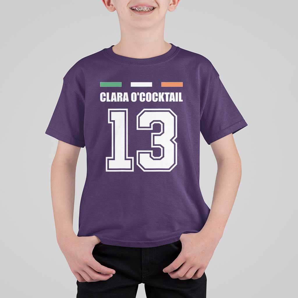 Funny Clara O'cocktail 13 T Shirt For Kid Irish Name Ireland Party St. Patricks Day Drinking Pub