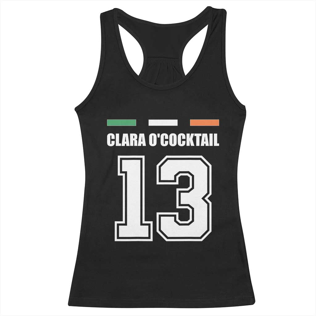 Funny Clara O'cocktail 13 Racerback Tank Top Irish Name Ireland Party St. Patricks Day Drinking Pub