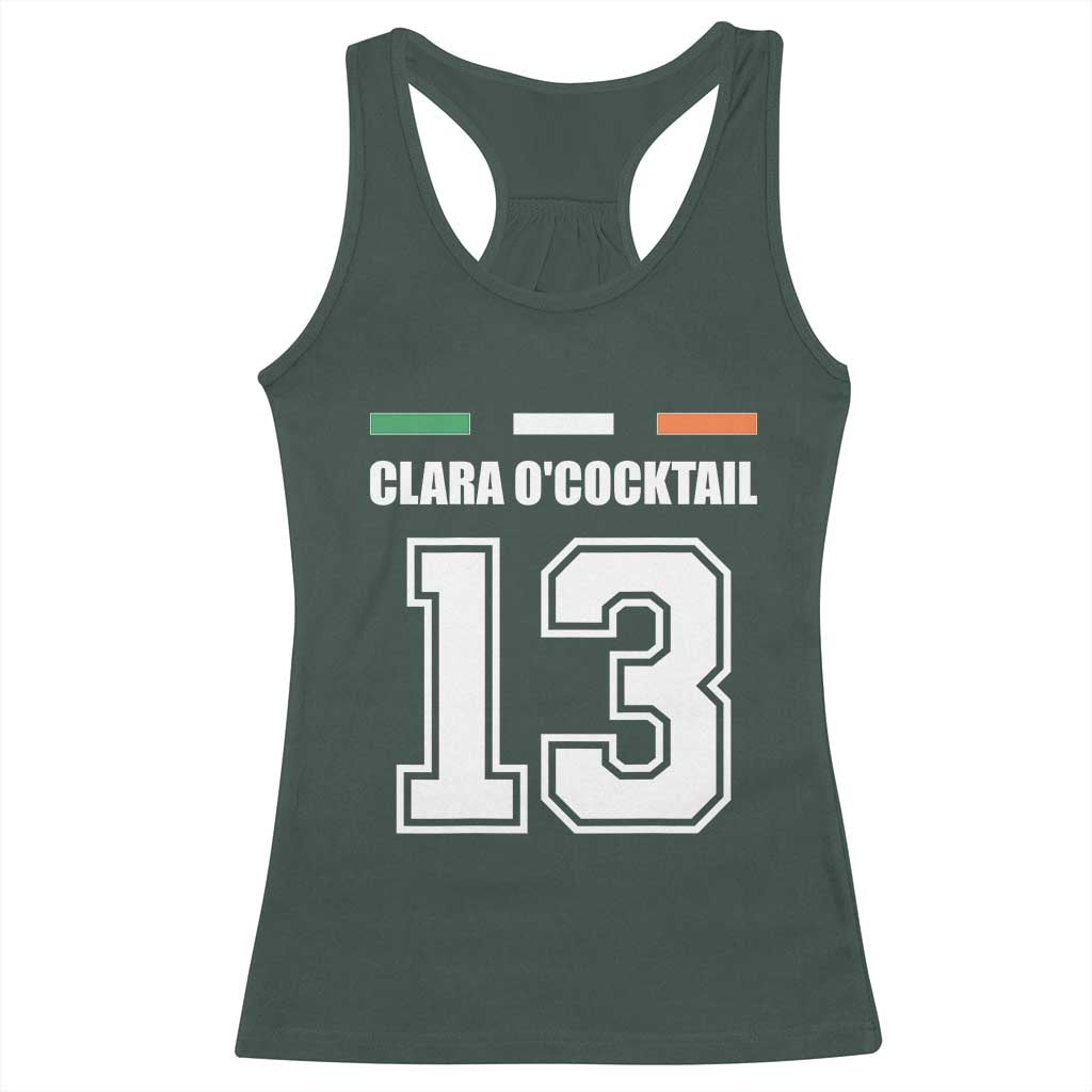 Funny Clara O'cocktail 13 Racerback Tank Top Irish Name Ireland Party St. Patricks Day Drinking Pub