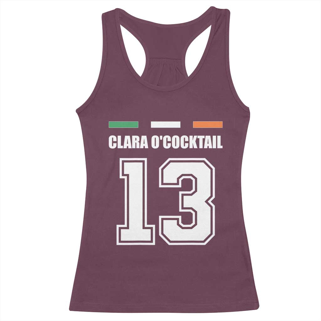 Funny Clara O'cocktail 13 Racerback Tank Top Irish Name Ireland Party St. Patricks Day Drinking Pub