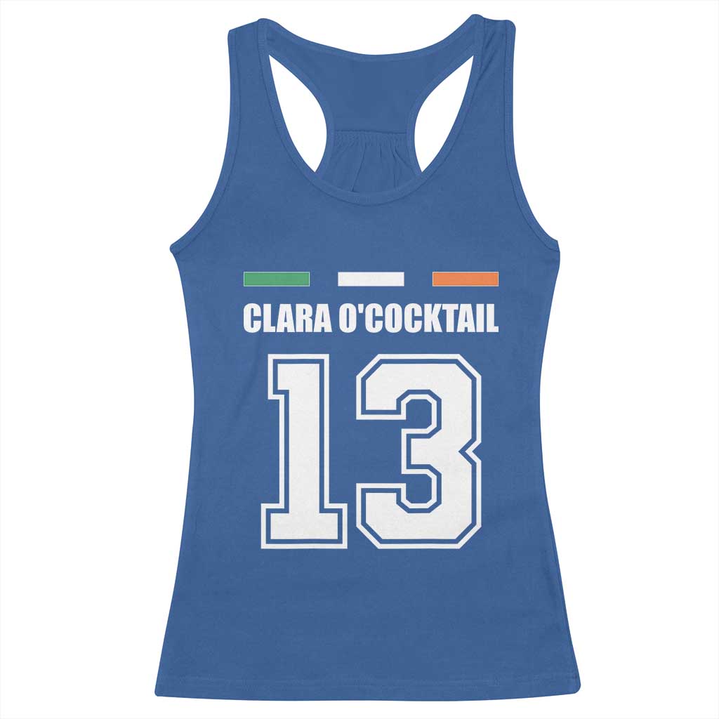 Funny Clara O'cocktail 13 Racerback Tank Top Irish Name Ireland Party St. Patricks Day Drinking Pub