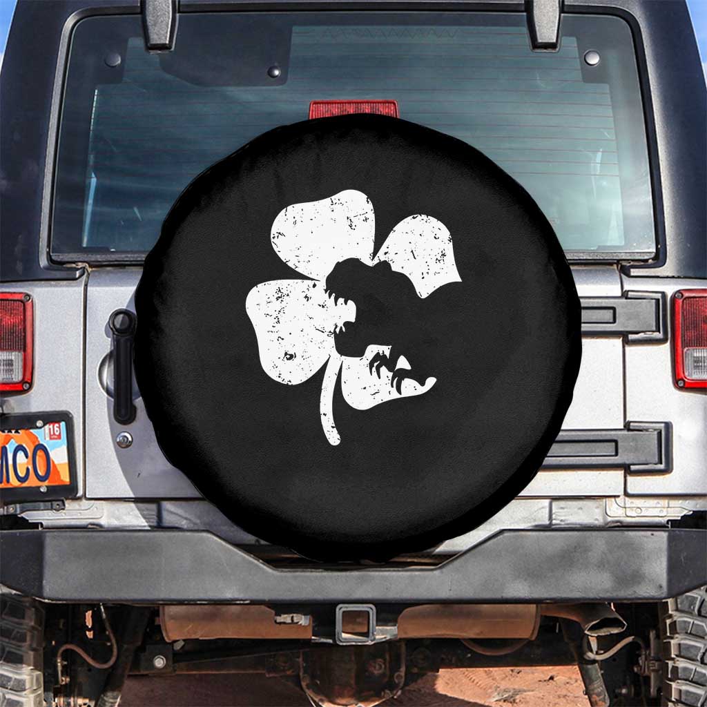 St Patricks Day Dinosaur Rex Spare Tire Cover Dino in Lucky Shamrock