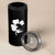 St Patricks Day Dinosaur Rex 4 in 1 Can Cooler Tumbler Dino in Lucky Shamrock