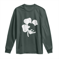 St Patricks Day Dinosaur Rex Long Sleeve Shirt Dino in Lucky Shamrock