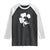 St Patricks Day Dinosaur Rex Raglan Shirt Dino in Lucky Shamrock