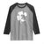St Patricks Day Dinosaur Rex Raglan Shirt Dino in Lucky Shamrock