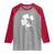 St Patricks Day Dinosaur Rex Raglan Shirt Dino in Lucky Shamrock