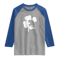 St Patricks Day Dinosaur Rex Raglan Shirt Dino in Lucky Shamrock