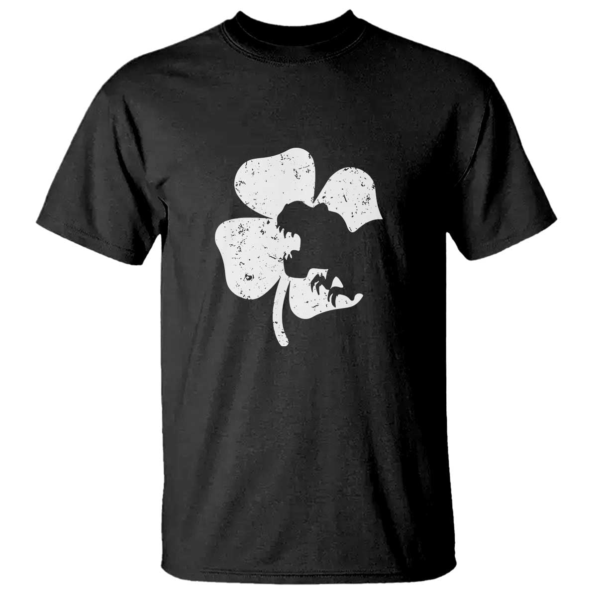 St Patricks Day Dinosaur Rex T Shirt Dino in Lucky Shamrock