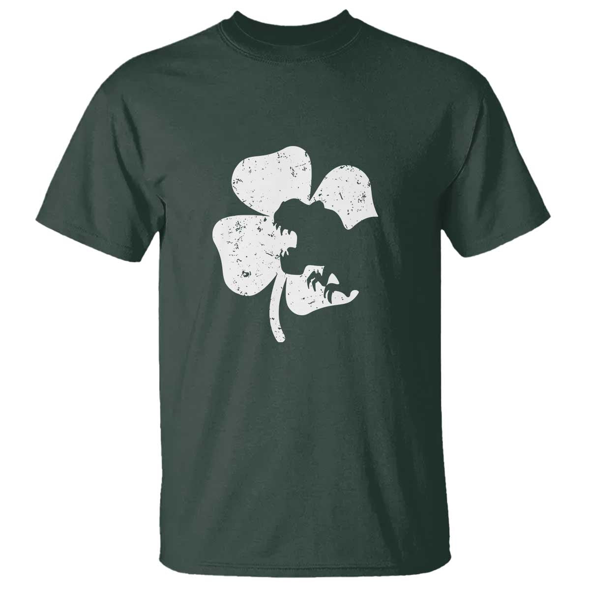 St Patricks Day Dinosaur Rex T Shirt Dino in Lucky Shamrock