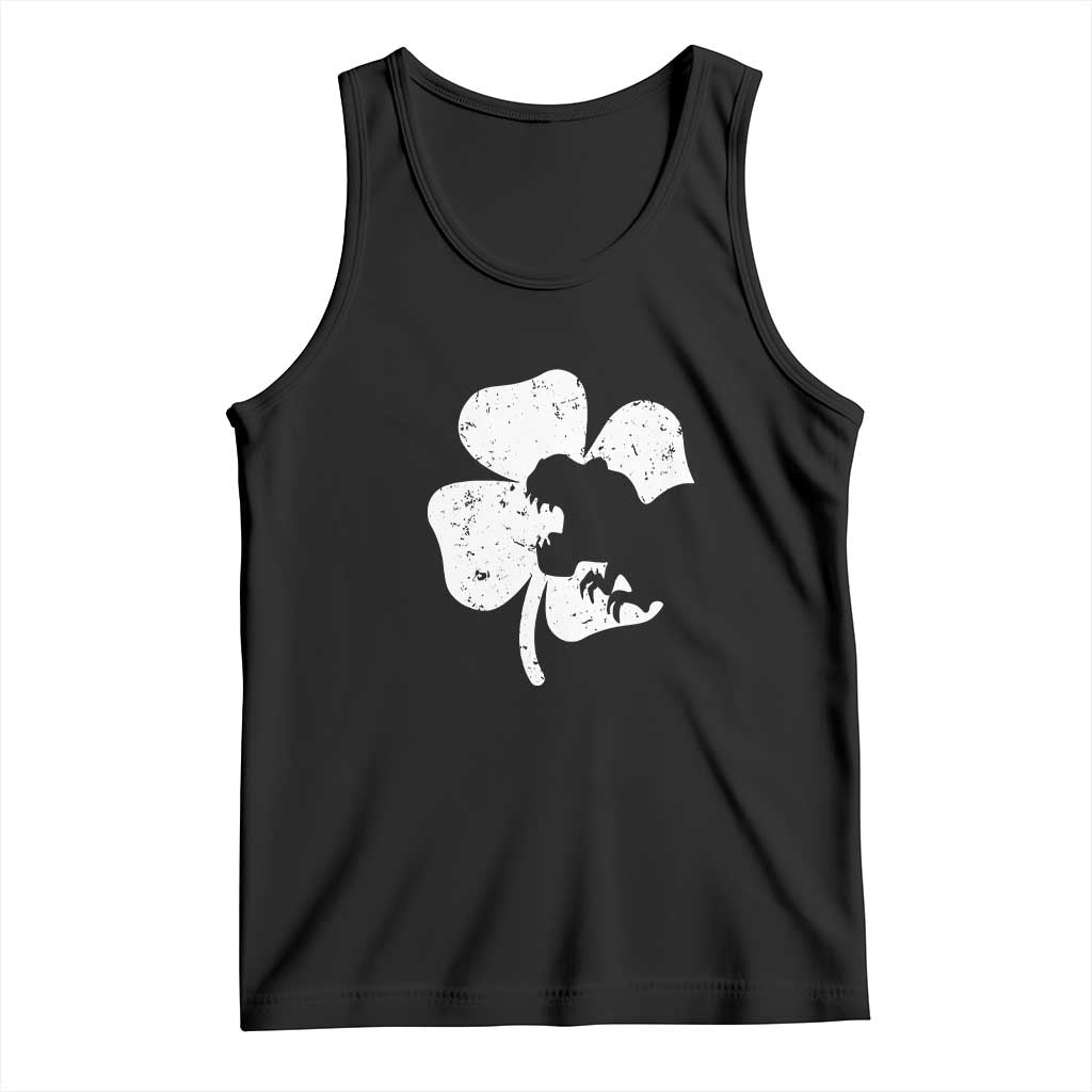 St Patricks Day Dinosaur Rex Tank Top Dino in Lucky Shamrock