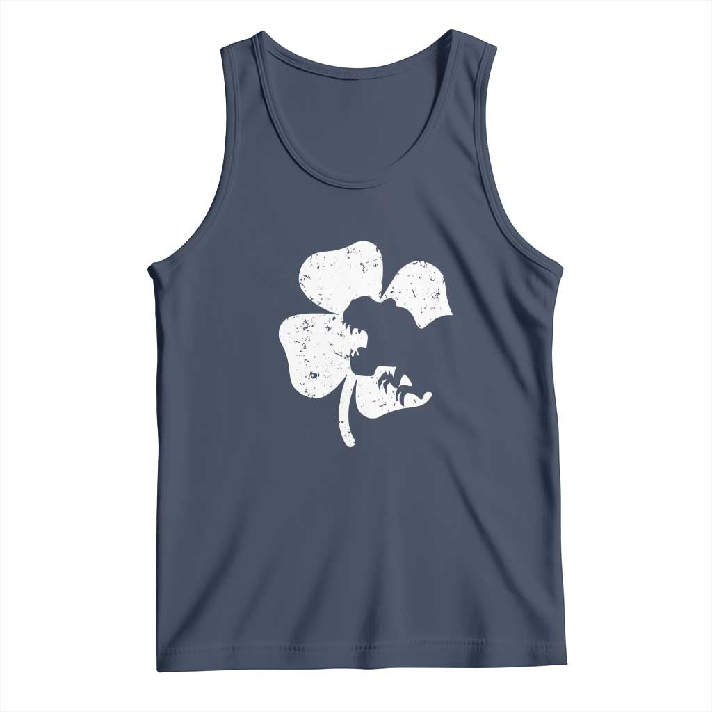 St Patricks Day Dinosaur Rex Tank Top Dino in Lucky Shamrock