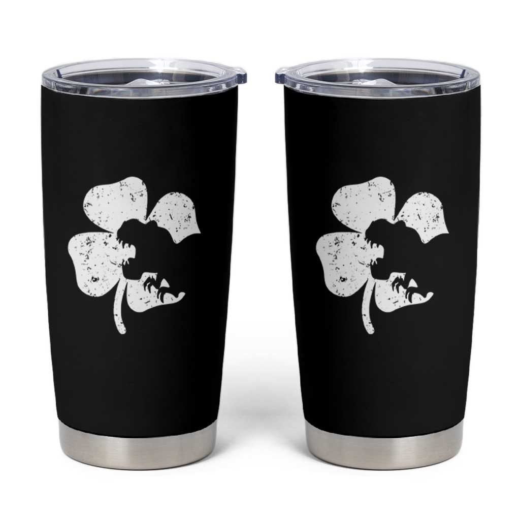 St Patricks Day Dinosaur Rex Tumbler Cup Dino in Lucky Shamrock