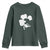 St Patricks Day Dinosaur Rex Youth Sweatshirt Dino in Lucky Shamrock