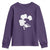 St Patricks Day Dinosaur Rex Youth Sweatshirt Dino in Lucky Shamrock