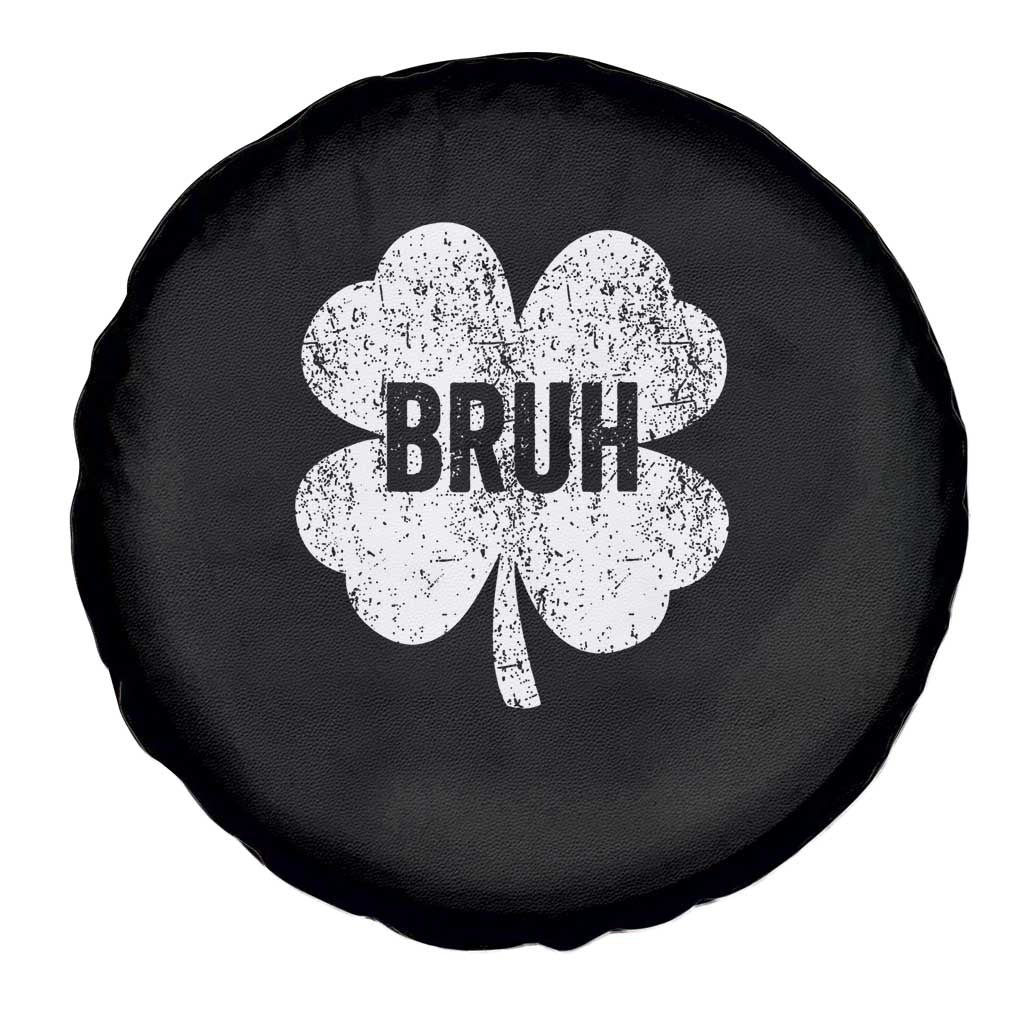 Funny St Patricks Day Bruh Spare Tire Cover Lucky Shamrock Vintage