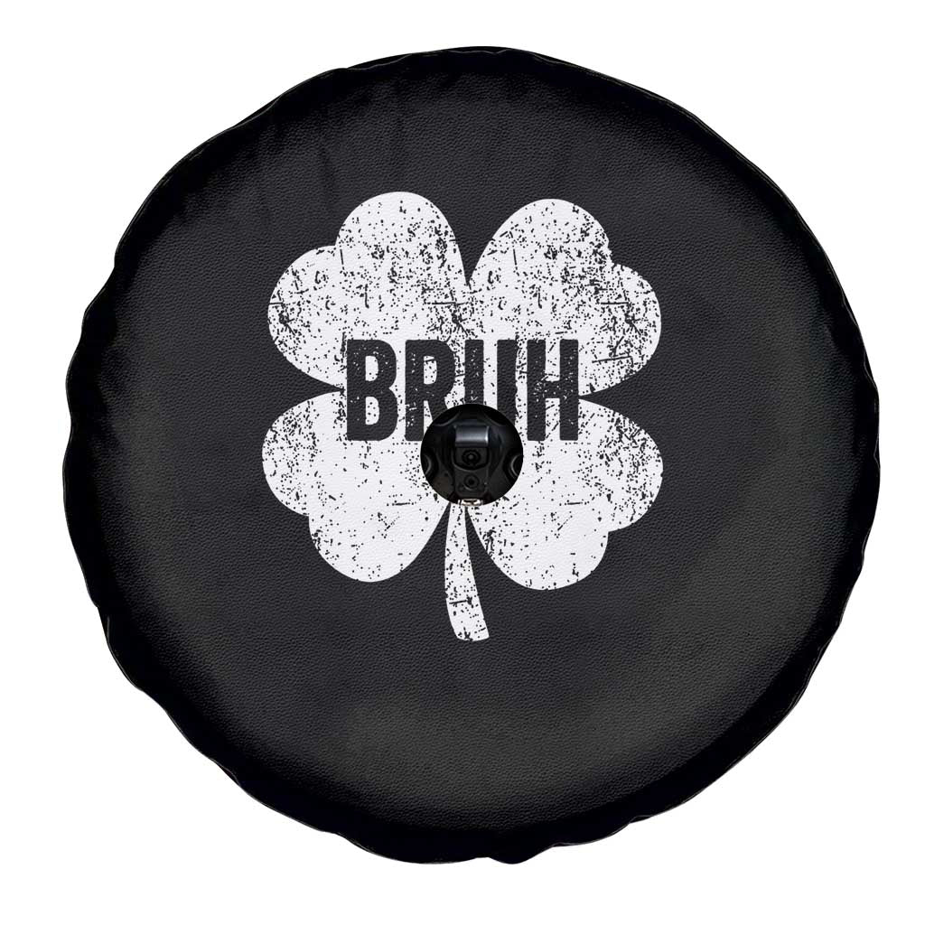 Funny St Patricks Day Bruh Spare Tire Cover Lucky Shamrock Vintage
