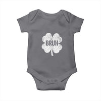 Funny St Patricks Day Bruh Baby Onesie Lucky Shamrock Vintage