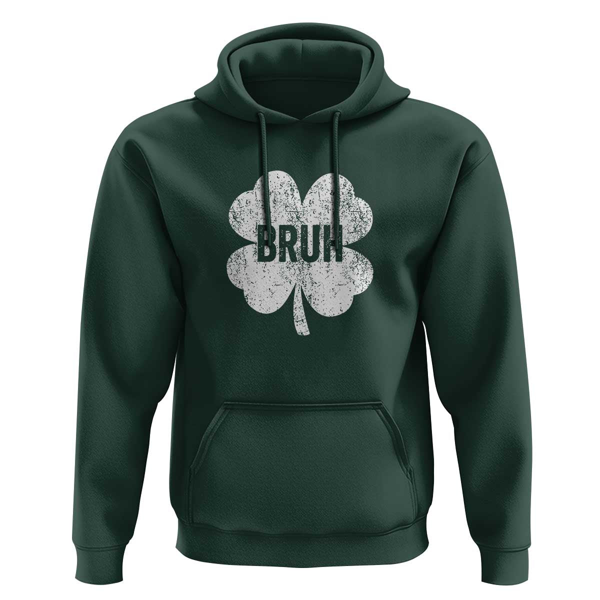 Funny St Patricks Day Bruh Hoodie Lucky Shamrock Vintage