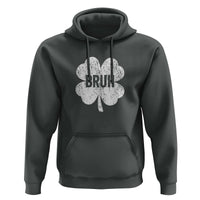 Funny St Patricks Day Bruh Hoodie Lucky Shamrock Vintage
