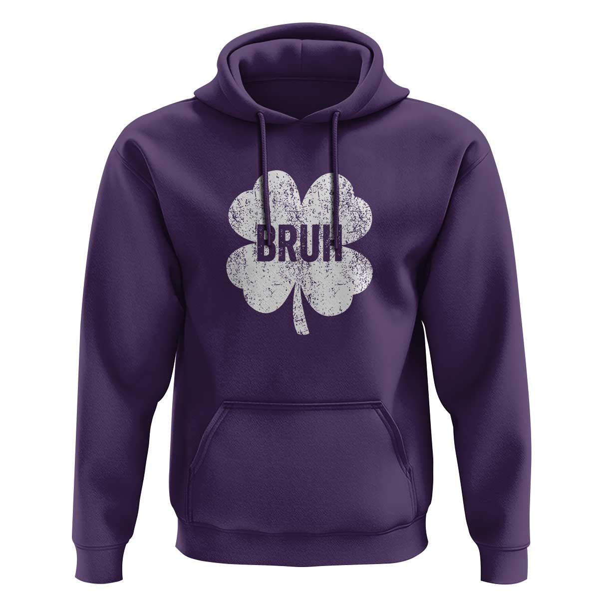 Funny St Patricks Day Bruh Hoodie Lucky Shamrock Vintage