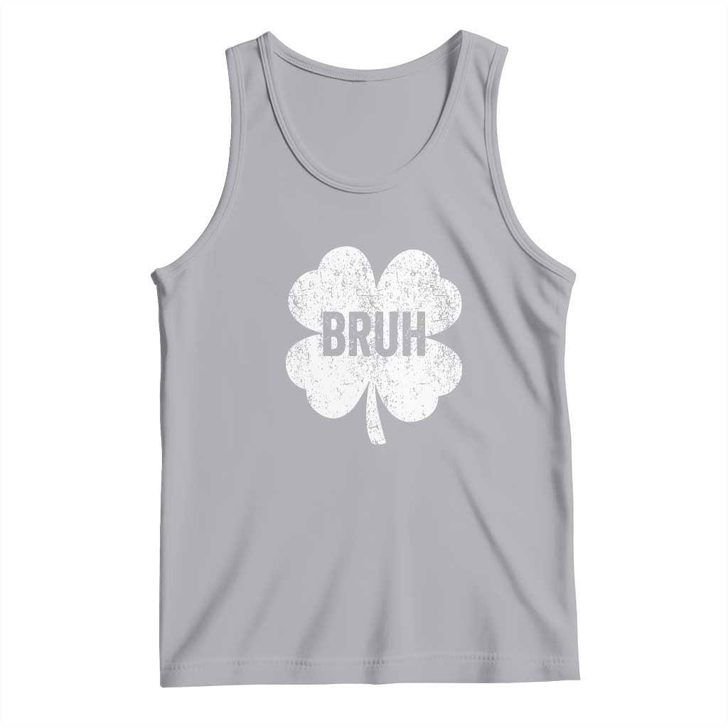 Funny St Patricks Day Bruh Tank Top Lucky Shamrock Vintage