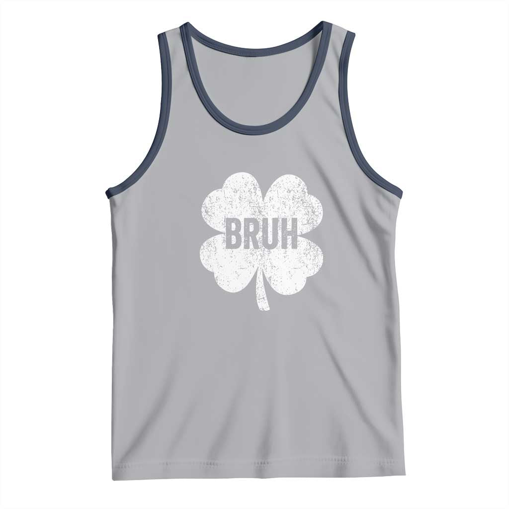 Funny St Patricks Day Bruh Tank Top Lucky Shamrock Vintage