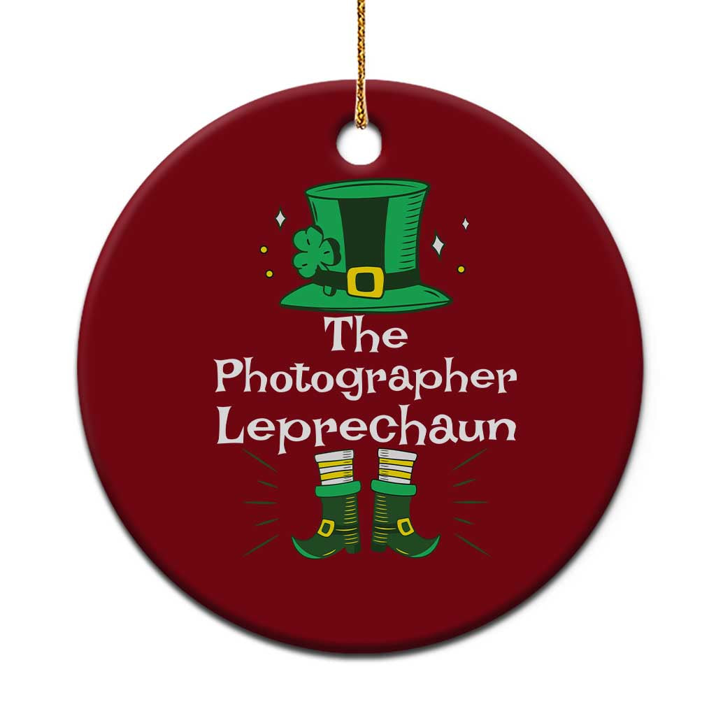 The Photographer Leprechaun Matching Group Ceramic Ornament Festive St Patricks Day Squad Photographers - Wonder Print Shop