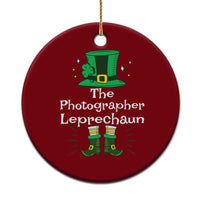 The Photographer Leprechaun Matching Group Ceramic Ornament Festive St Patricks Day Squad Photographers - Wonder Print Shop