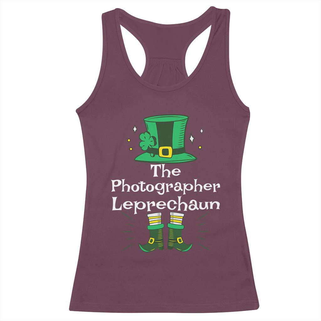 The Photographer Leprechaun Matching Group Racerback Tank Top Festive St Patricks Day Squad Photographers