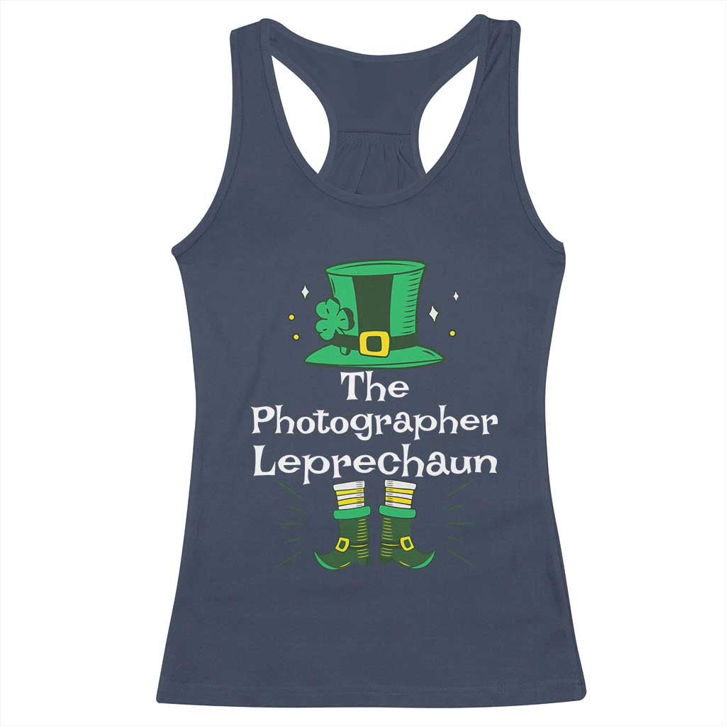 The Photographer Leprechaun Matching Group Racerback Tank Top Festive St Patricks Day Squad Photographers