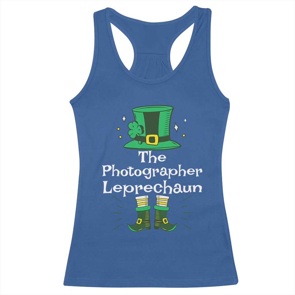 The Photographer Leprechaun Matching Group Racerback Tank Top Festive St Patricks Day Squad Photographers