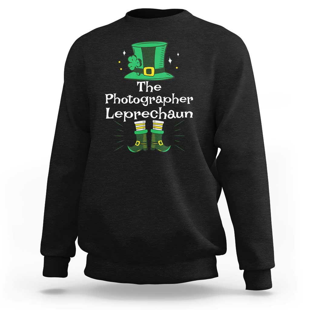 The Photographer Leprechaun Matching Group Sweatshirt Festive St Patricks Day Squad Photographers
