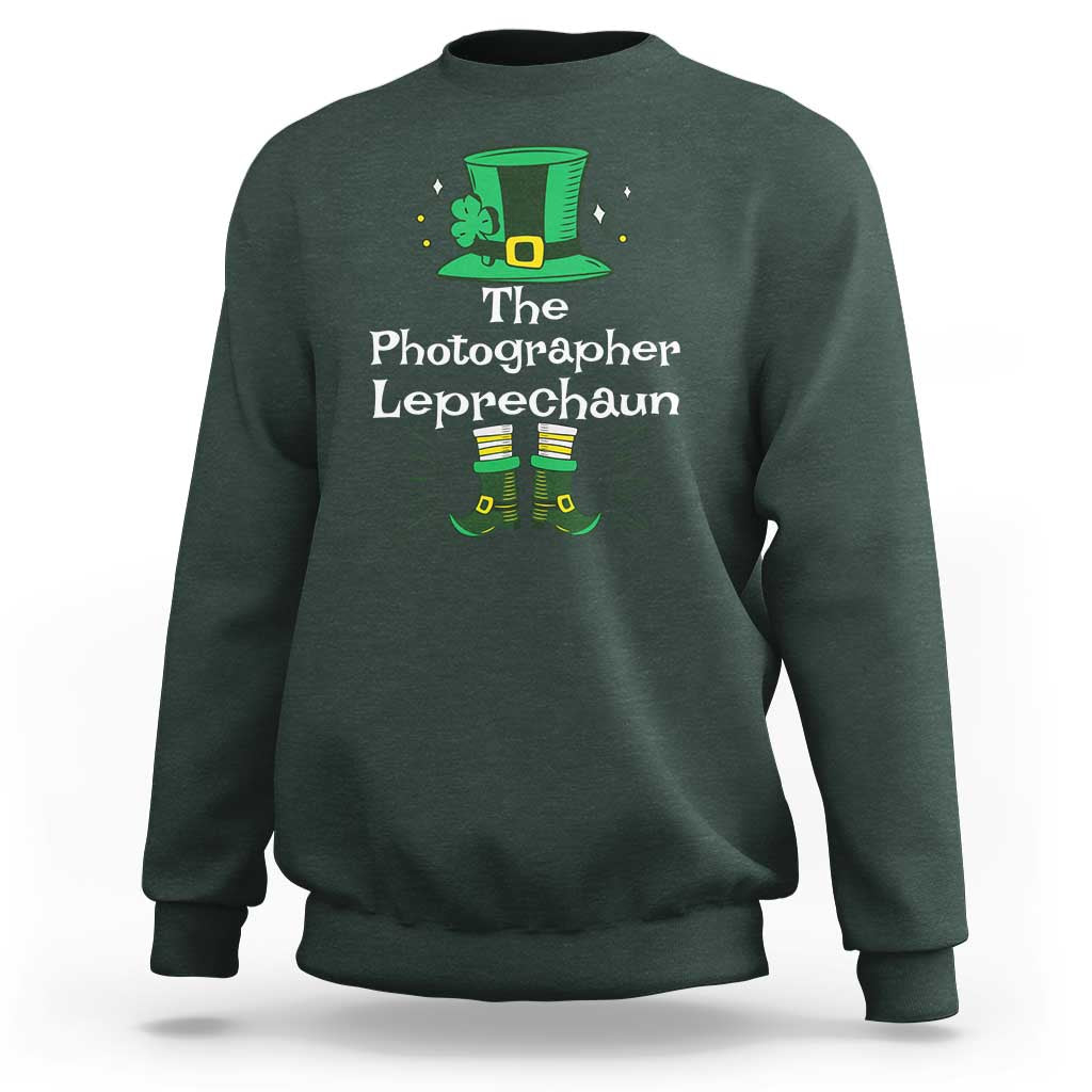 The Photographer Leprechaun Matching Group Sweatshirt Festive St Patricks Day Squad Photographers