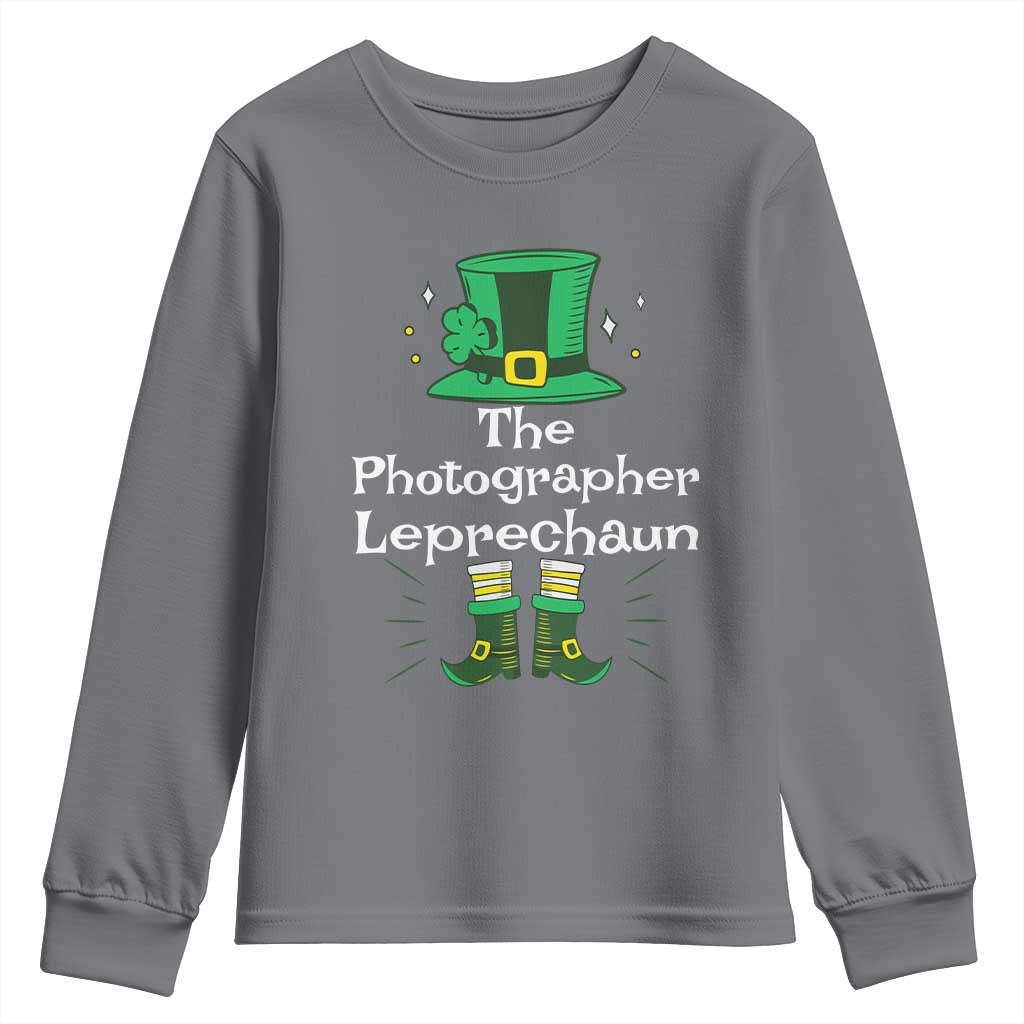 The Photographer Leprechaun Matching Group Youth Sweatshirt Festive St Patricks Day Squad Photographers