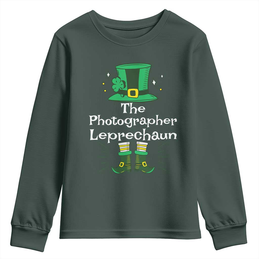 The Photographer Leprechaun Matching Group Youth Sweatshirt Festive St Patricks Day Squad Photographers