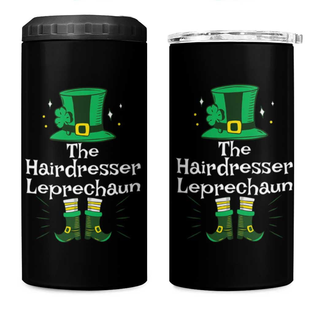 The Hairdresser Leprechaun Matching Group 4 in 1 Can Cooler Tumbler Festive St Patricks Day Squad Hairdressers