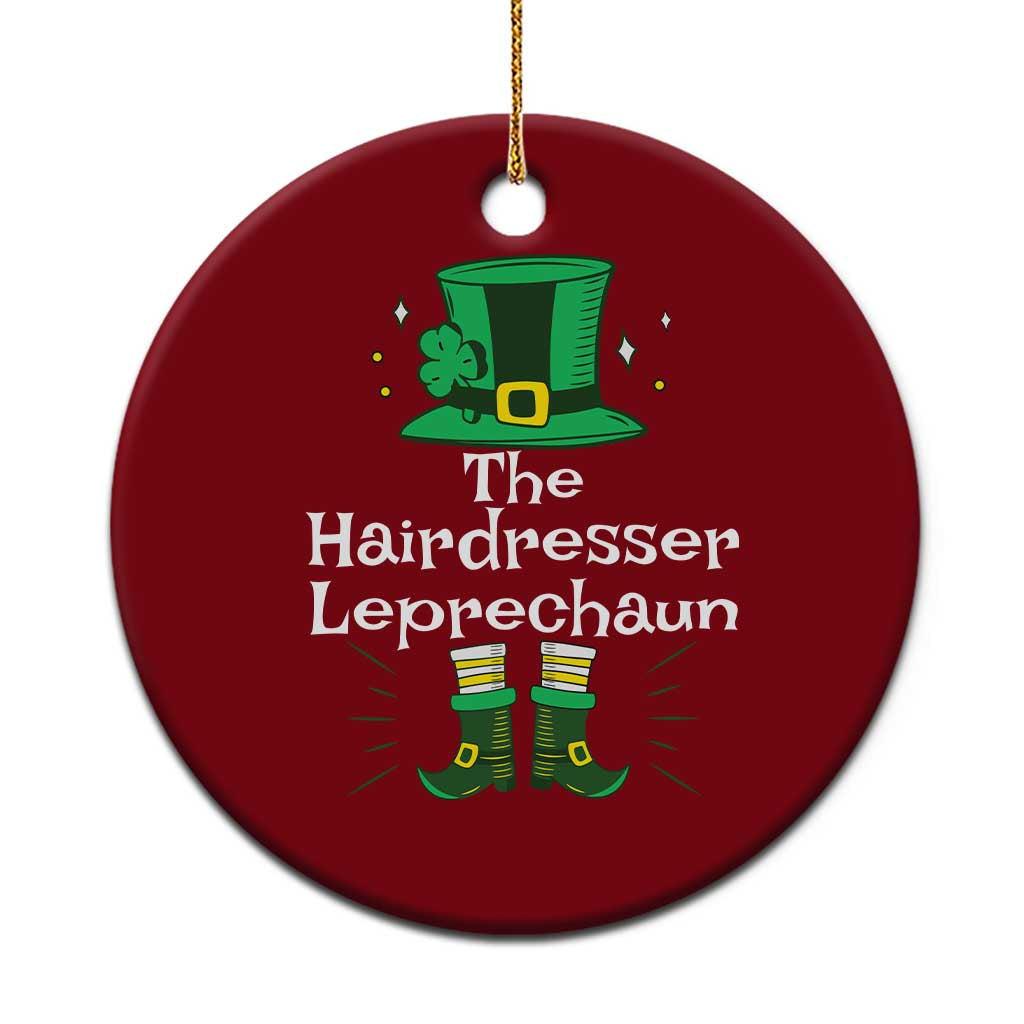 The Hairdresser Leprechaun Matching Group Ceramic Ornament Festive St Patricks Day Squad Hairdressers - Wonder Print Shop