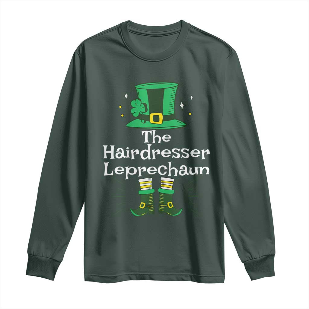 The Hairdresser Leprechaun Matching Group Long Sleeve Shirt Festive St Patricks Day Squad Hairdressers